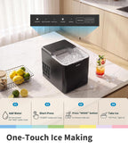 Comfee 33lbs Countertop Bullet Ice Maker, Self-Cleaning, with Ice Scoop