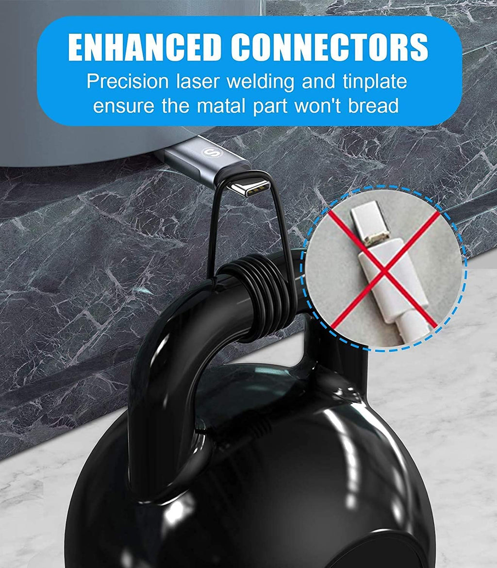 2-Pack 1M USB C Cable 3.1A Fast Car Charger Cable Compatible for iPhone 17 air 16 15 Plus Pro Max, Samsung Flip/Fold 7 6 5 4 3 S26 S25 S24 S10 S20 S21 S22 S23 A16/15/14/13/12 A35/A34 A56/55/54, Pixel