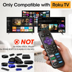 2 Pack Replacement Remote Control Only for Roku TV, Compatible for TCL Roku/Hisense Roku/Onn Roku/Sharp Roku/Philips Roku/Element Roku/Westinghouse Roku TVs (Not for Roku Stick, Box or Speaker)