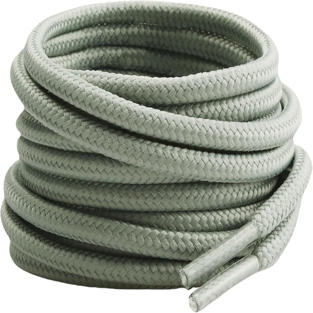 Round Boots Shoelace, 4mm Diameter Outdoor Work & Hiking Boots Replacements Shoe Laces for Athletic Trainer Shoe
