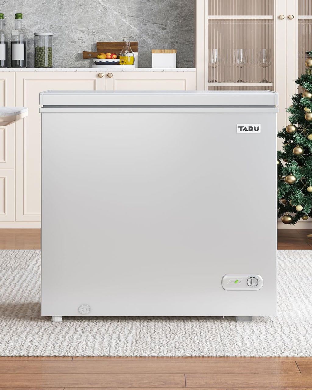 TABU 12.0 Cubic Feet Chest Freezer, Large Freestanding Deep Freezer, Black