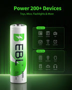 EBL AA Rechargeable Batteries 2800mAh 8-Pack 1.2V Ni-MH Battery