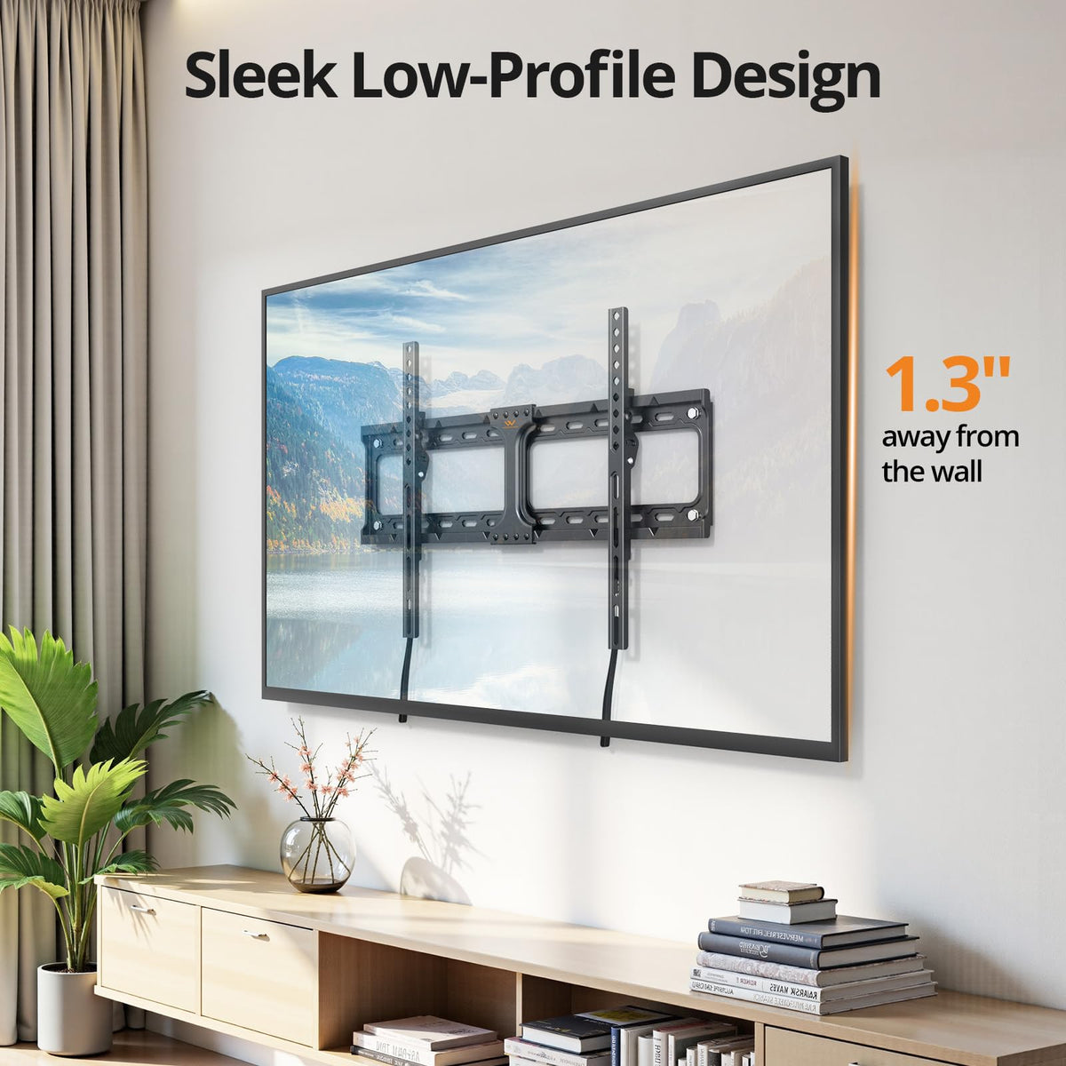 IWORBOARD 24 32 40 42 inch Fixed TV Monitor Wall Mount for 14-42 inch LED LCD Screen,Low Profile Small RV TV Mount, Easy Slim Flat Wall Bracket, Max VESA 200x200mm, 66lbs, Single Stud