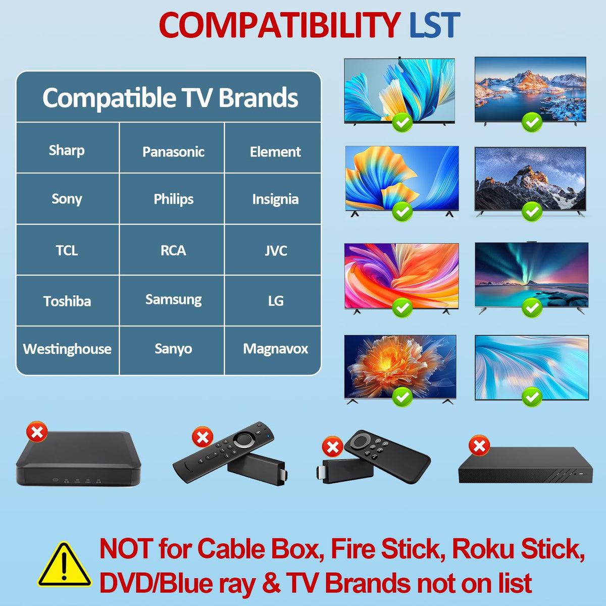 Universal Remote for All Samsung TV Remote, Replacement Compatible with All Samsung LED, LCD, QLED, HDTV, 3D Series Smart TVs (BN59-01259B)