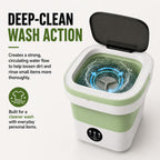 Portable Washing Machine【Upgraded 20L Capacity・3 Modes Deep Cleaning・1-Year Free Replacement】Foldable Mini Washer and Dryer, Small Washing Machine for Travel, Dorms, RVs, Camping (Green)