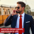 URAQT Men Solid Satin Necktie, 8cm Classic Formal Tie