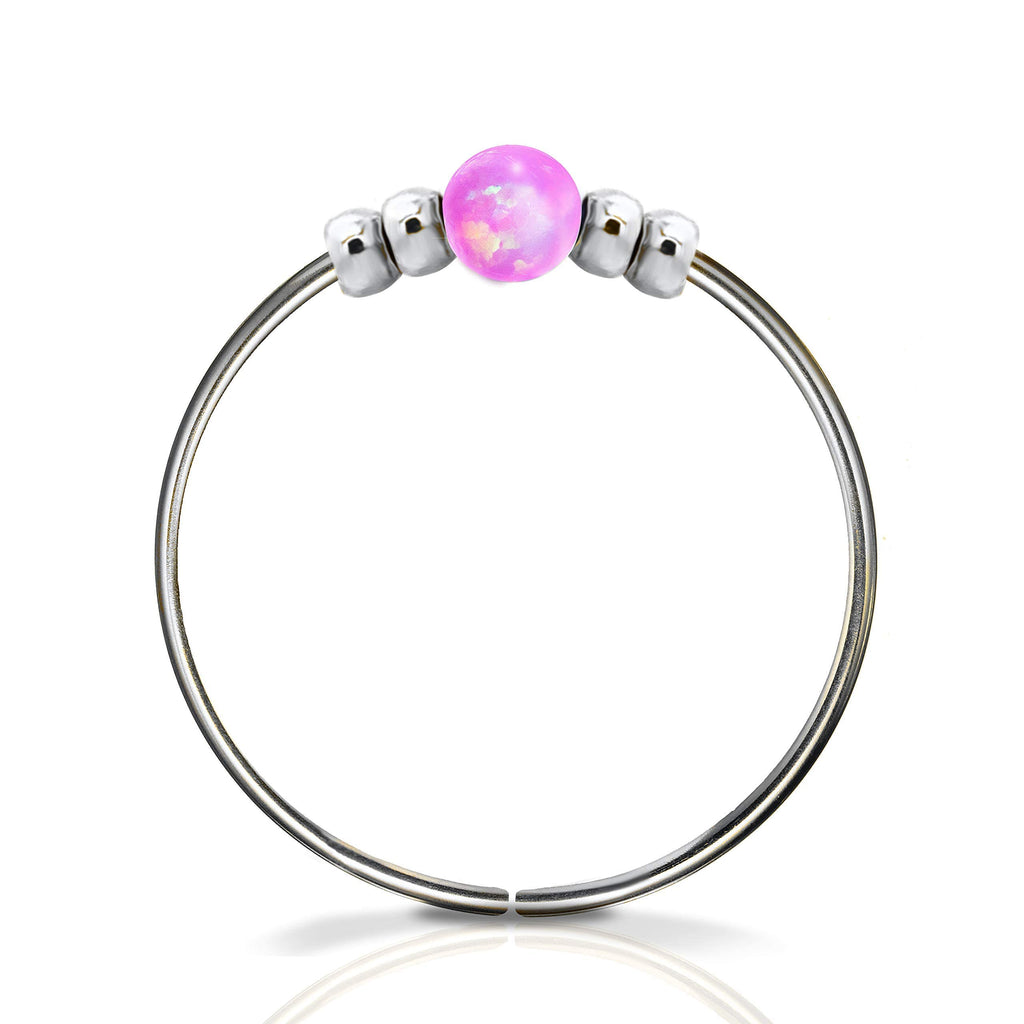 Ultra Thin Opal Nose Ring