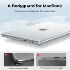 EooCoo for MacBook Pro 13 inch Case M2 M1 2023-2017 Slim Frost Black