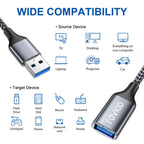 RAVIAD USB Splitter 3 Port, 1 Male to 3 Female USB 2.0 Extension Cable 1M