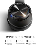 Picun B8 Wireless Bluetooth Headphones, 120H Playtime, 3EQ Modes, Black