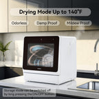 Hermitlux Slim Countertop Portable Dishwasher for Small Spaces