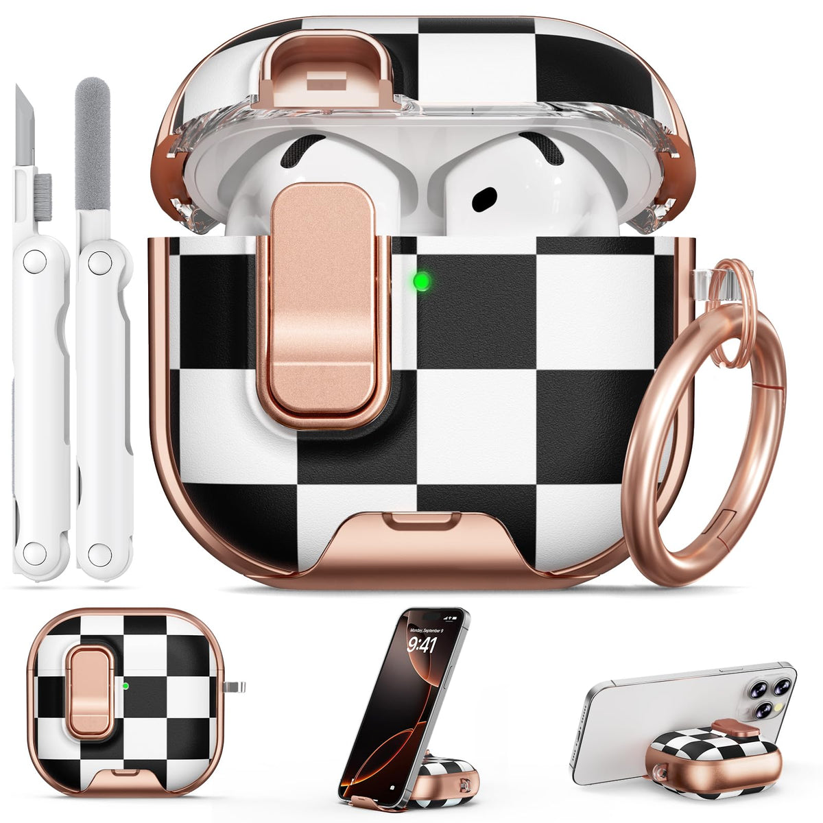 for AirPods Pro 2nd/1st Case (2023-2019)-Purple Bell Flower