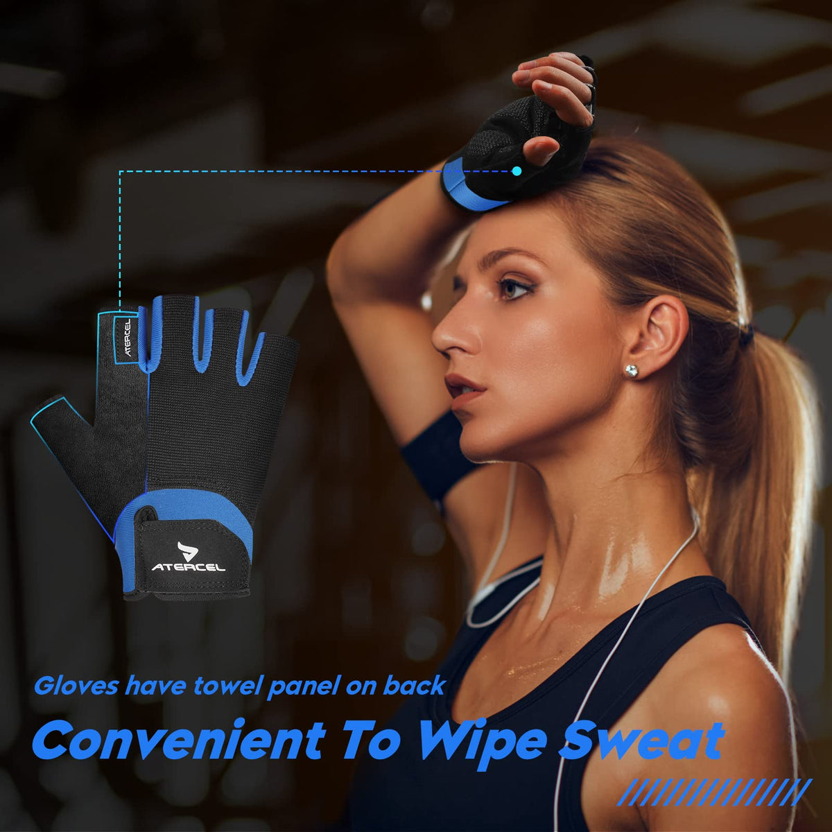 ATERCEL Weight Lifting Gloves, Gym Gloves Men Women