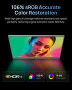ARZOPA Portable Monitor 15.6" 1920×1080 FHD IPS Portable Monitor for Laptop with Kickstand, Ultra-Slim Second Screen for Laptop/PC/Mac/PS3/4/5/Xbox - USB C & HDMI Connectivity - A1