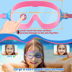 COOLOO Kids Swimming Goggles for Age 4-14, 2 Pack Wide Vision Kids Goggles