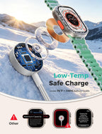 Travel Essentials,3 in 2 USB C Cable for Apple Watch Charger,iPhone Charger,Multi Charging Cable,Cruise Vacation Camping Essentials,Portable for iWatch Series 12-2/Ultra/SE & iPhone 18 17-12,Car,Pink