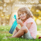 Sahara Sailor Water Bottle 1L, Leakproof Tritan Bottle with Time Marker