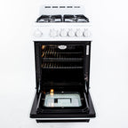 Avanti Compact Gas Range Oven, 4 Sealed Burners, 20-Inch, Stainless Steel