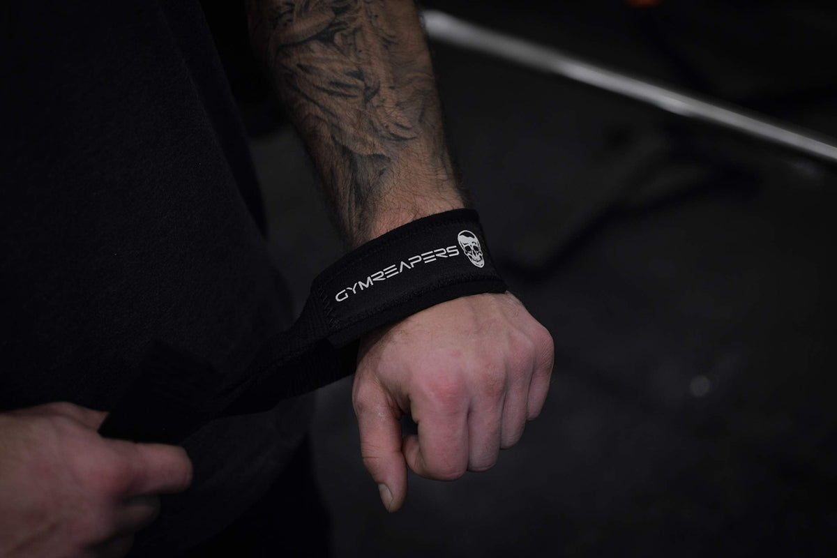 Gymreapers Lifting Wrist Straps for Weightlifting, Bodybuilding, Powerlifting, Strength Training, & Deadlifts - Padded Neoprene with 18" Cotton