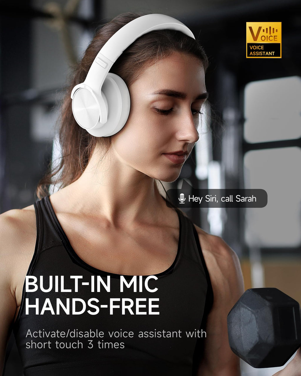 Picun B8 Wireless Bluetooth Headphones, 120H Playtime, 3EQ Modes, Black