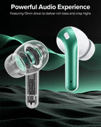 TAGRY Bluetooth Headphones True Wireless Earbuds 60H Playback LED Power Display Earphones with Wireless Charging Case IPX5 Waterproof in-Ear Ear buds with Mic for TV Smart Phone Laptop Computer Sports