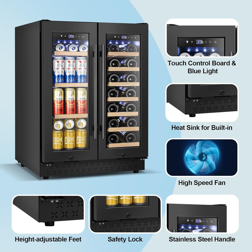 Mini Beverage Refrigerator Cooler -Small Beverage Fridge 1.4cu.ft