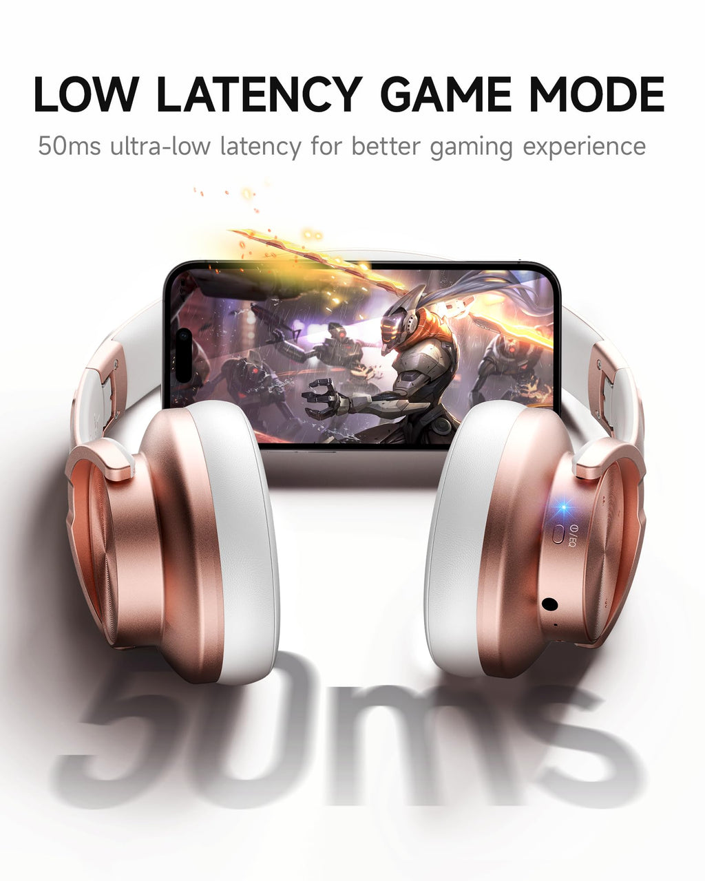Picun B8 Wireless Bluetooth Headphones, 120H Playtime, 3EQ Modes, Black