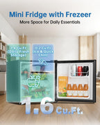 3.2 Cu Ft Mini Fridge with Freezer, Single Door Upright Freezer