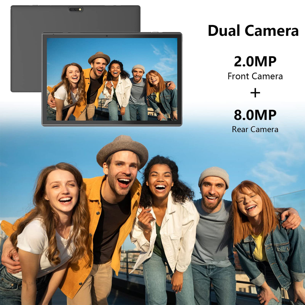 Android Tablet 10 Inch Tablet With Case Stylus Android 15 Tablets 8GB RAM 32GB ROM Support 1TB Expansion 6000mah Battery 10.1" IPS HD Touchscreen 2MP+8MP Dual Camera WIFI-6 Bluetooth5.0 Tablets