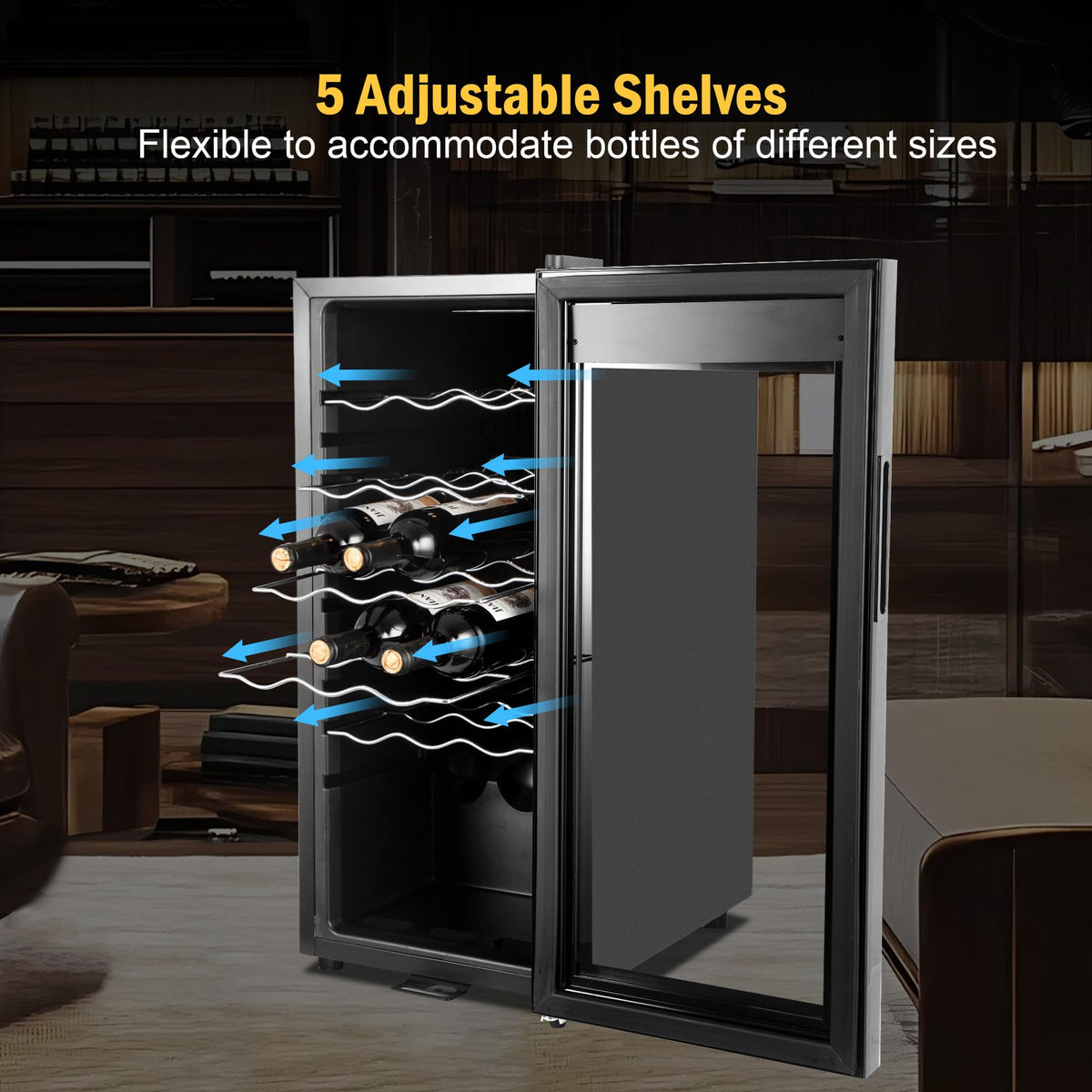24" Dual Zone Wine and Beverage Refrigerator, Under Counter with Glass Door