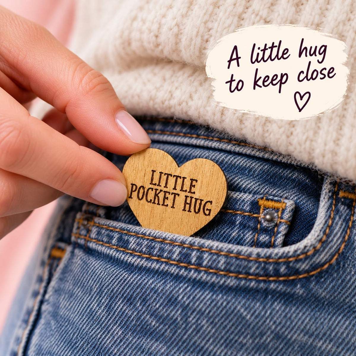 WishStrings Pocket Hug, Little Hug Gifts, Thinking of You Card