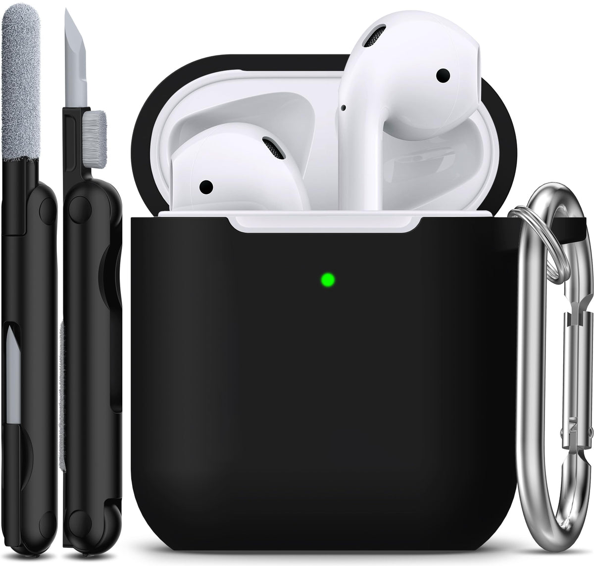 R-fun for AirPods Pro 3 Case Soft Silicone Protective Cover, Black