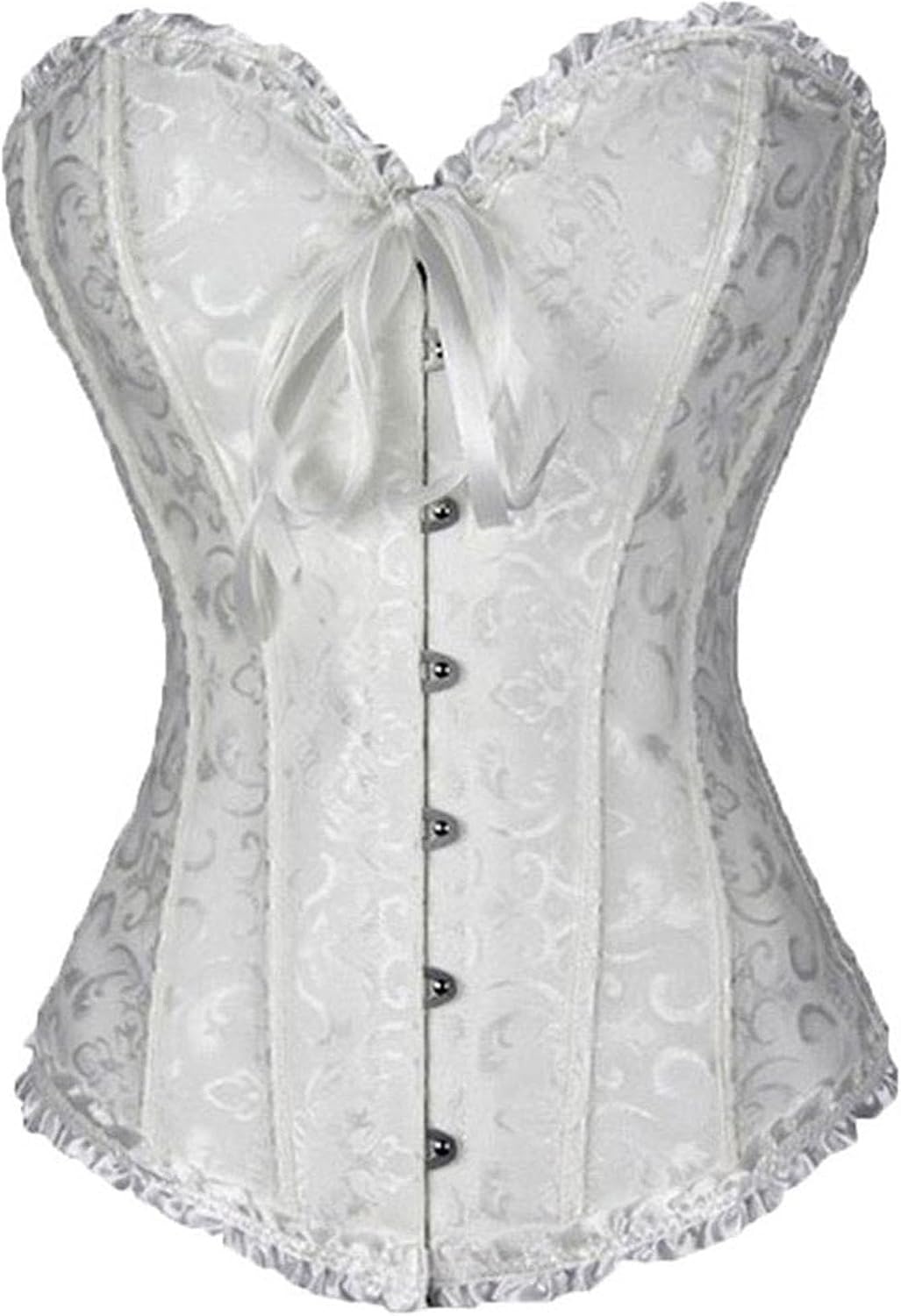LSFYSZD Women's Lace Up Boned Overbust Corset Bustier Lingerie Bodyshaper Top Plus Size