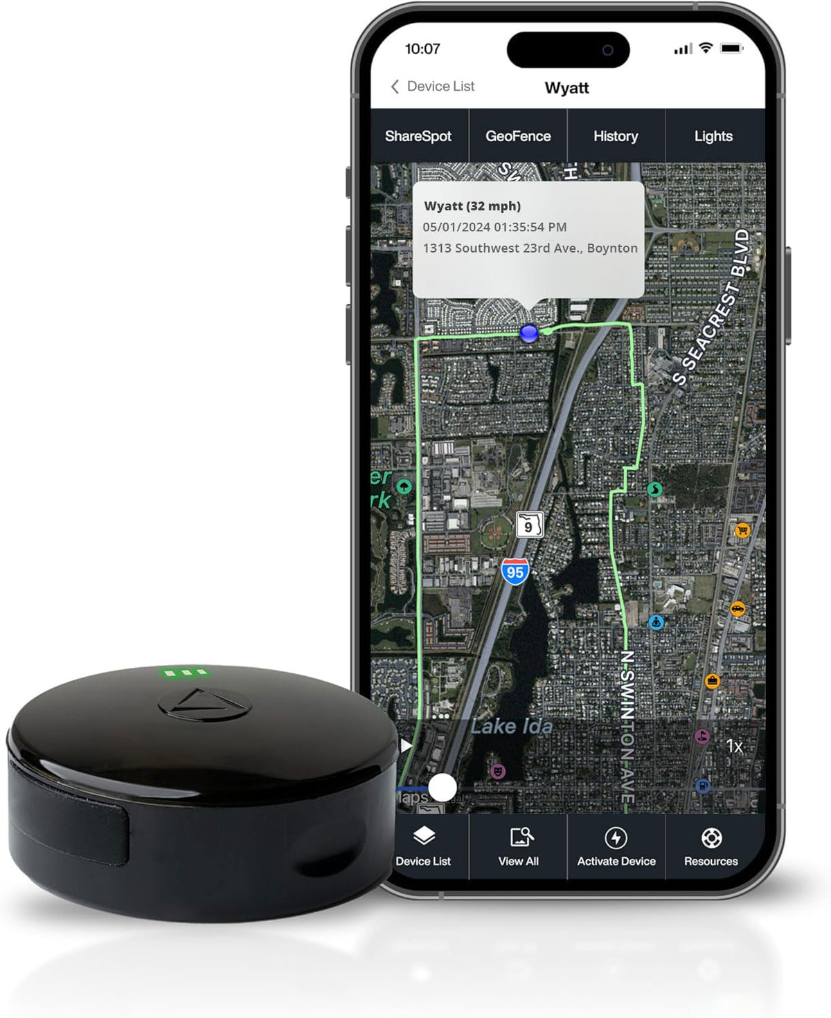 LandAirSea Overdrive GPS Tracker — Extended Life Battery, Magnetic, and Waterproof. Commercial GPS Tracker for Vehicles, Trailers, Equipment, and Assets. Real-Time Global Tracking.