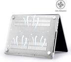 EooCoo for MacBook Pro 13 inch Case M2 M1 2023-2017 Slim Frost Black