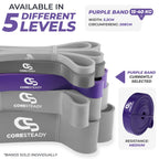 Coresteady Pull Up Bands & Resistance Bands - Heavy Duty Loop Band for Men & Women - Build Fit Power & Muscle - Training, Fitness Assist Pull Ups & Gym Exercise
