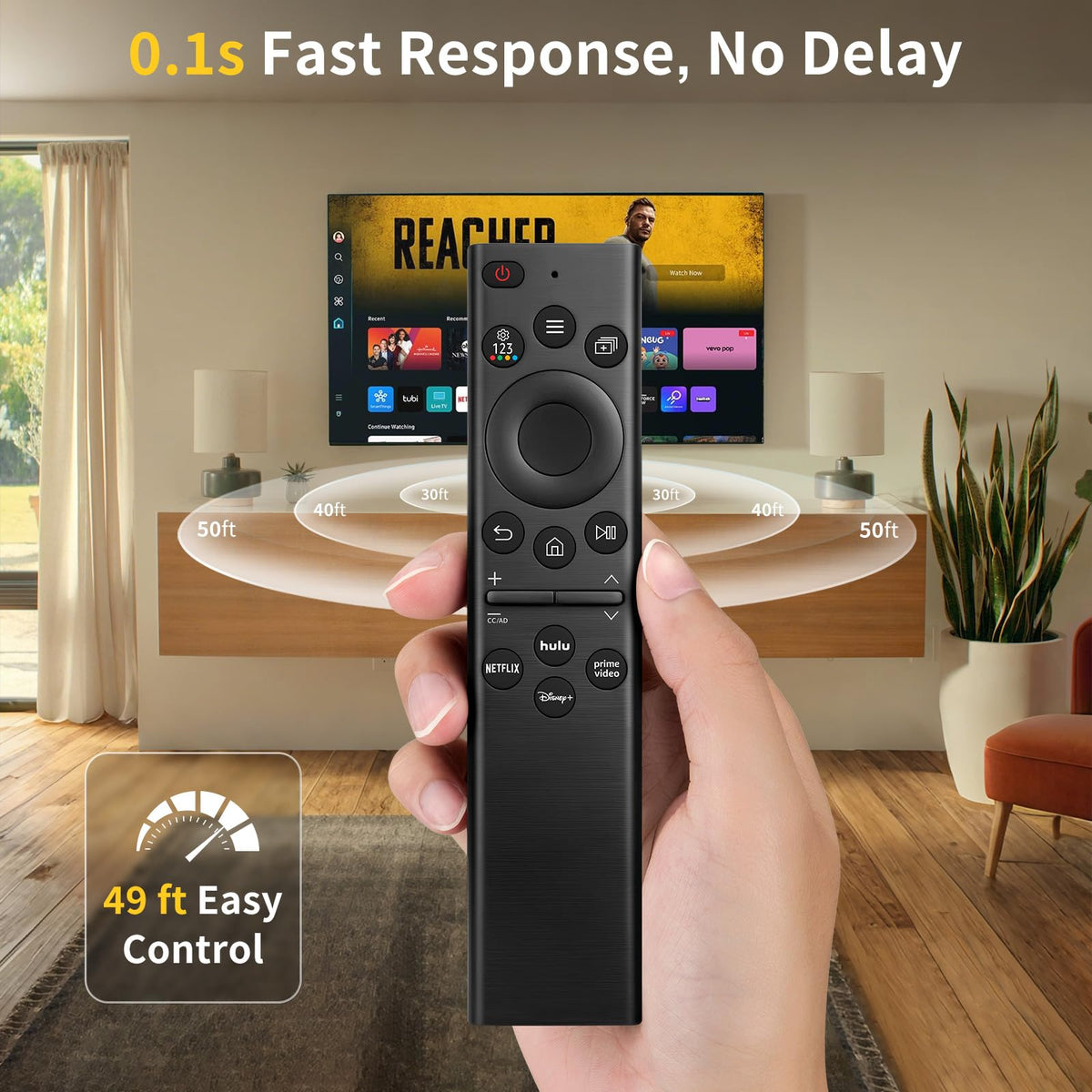Universal Remote Replacement XRT260 for All VIZIO Smart TV Smartcast 4K P-Series V-Series D-Series M-Series XRT136 XRT140, with Buttons for Netflix Disney Prime Video Hulu (No Voice Function)
