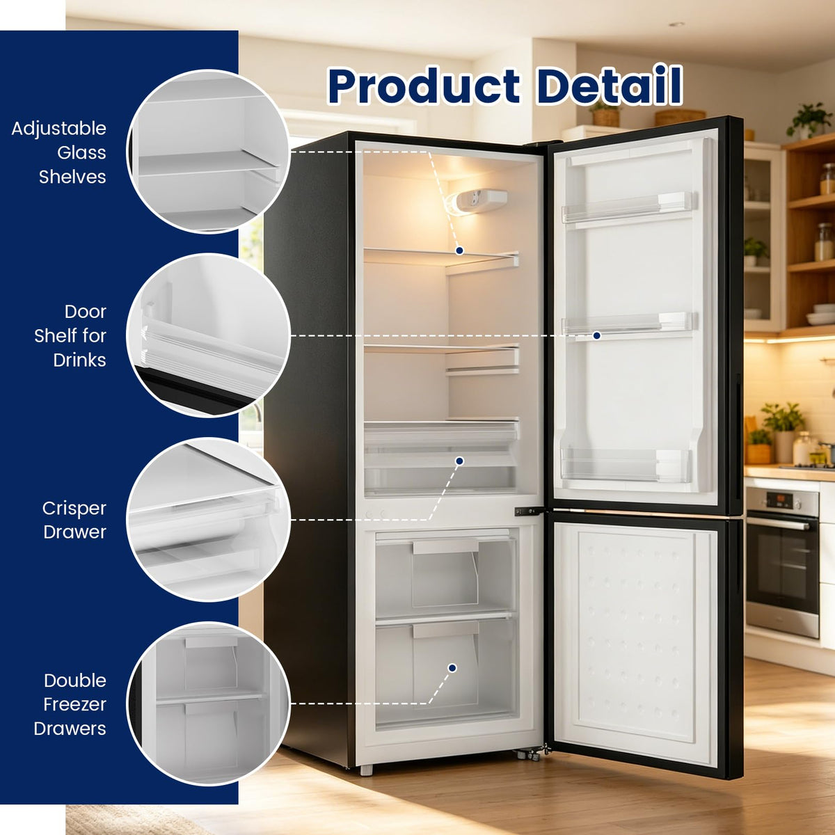 Apartment 7.1 Cu.Ft Refrigerator with Bottom Freezer Red