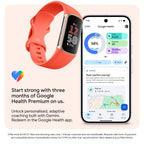Fitbit Google Charge 6 Activity Tracker with 3 Months Google Health Membership Included, 7 Days Battery Life and Google Wallet and Maps, Obsidian/Black Aluminum