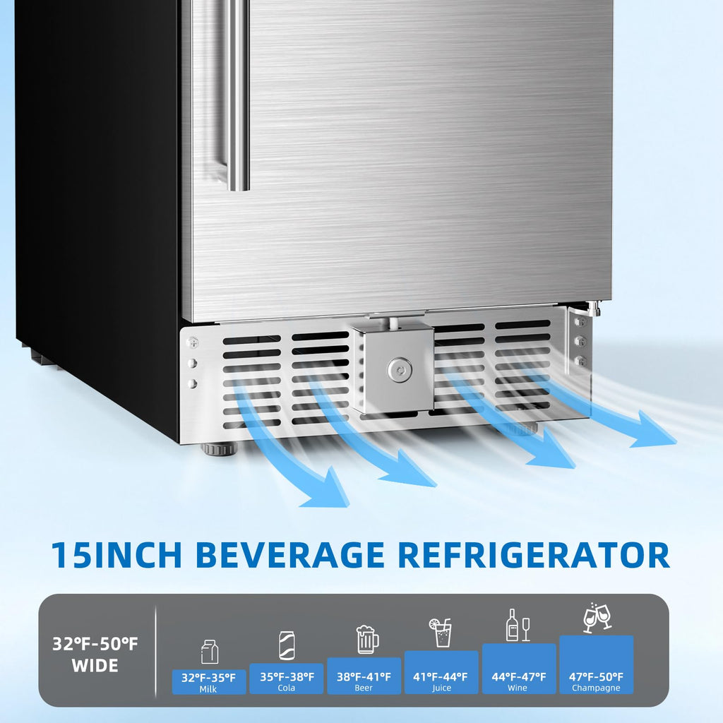 Antarctic Star 18L Mini Fridge Cooler 24Can, Beverage Refrigerator with Quiet Compressor, LED Light,Freestanding Small Fridge with Electronic Temperature Control for Home and Bar(40-61 ℉)