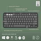 Logitech Pebble Keys 2 K380s, Multi-Device Bluetooth Wireless Keyboard