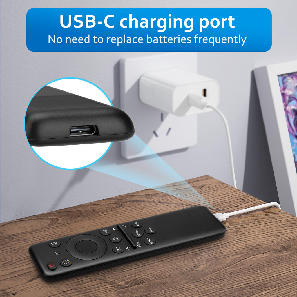 Universal for Samsung-TV-Remote-Control Replacement,Compatible with All Samsung Smart Frame Curved QLED TVs