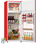 BANGSON 7.7 Cu.Ft Refrigerator with Top Freezer Apartment Size Black