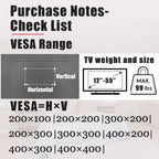 Auoace No Stud TV Wall Mount, Studless Drywall TV Hanger for 12-55 Inch TVs