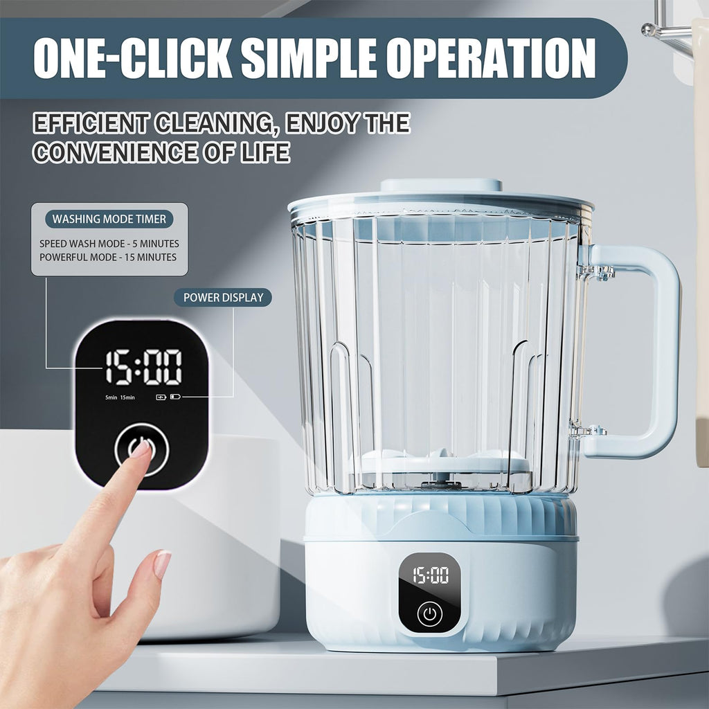 Underwear Washing Machine, Upgrade 2.5L Mini Portable Washing Machine, Mini Washer Deep Cleans Small Clothes for Apartment, Dorm, RV, Travel & Hotel Use (White)