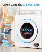Feelfunn 850W Portable Clothes Dryer with 4 Automatic Drying Modes