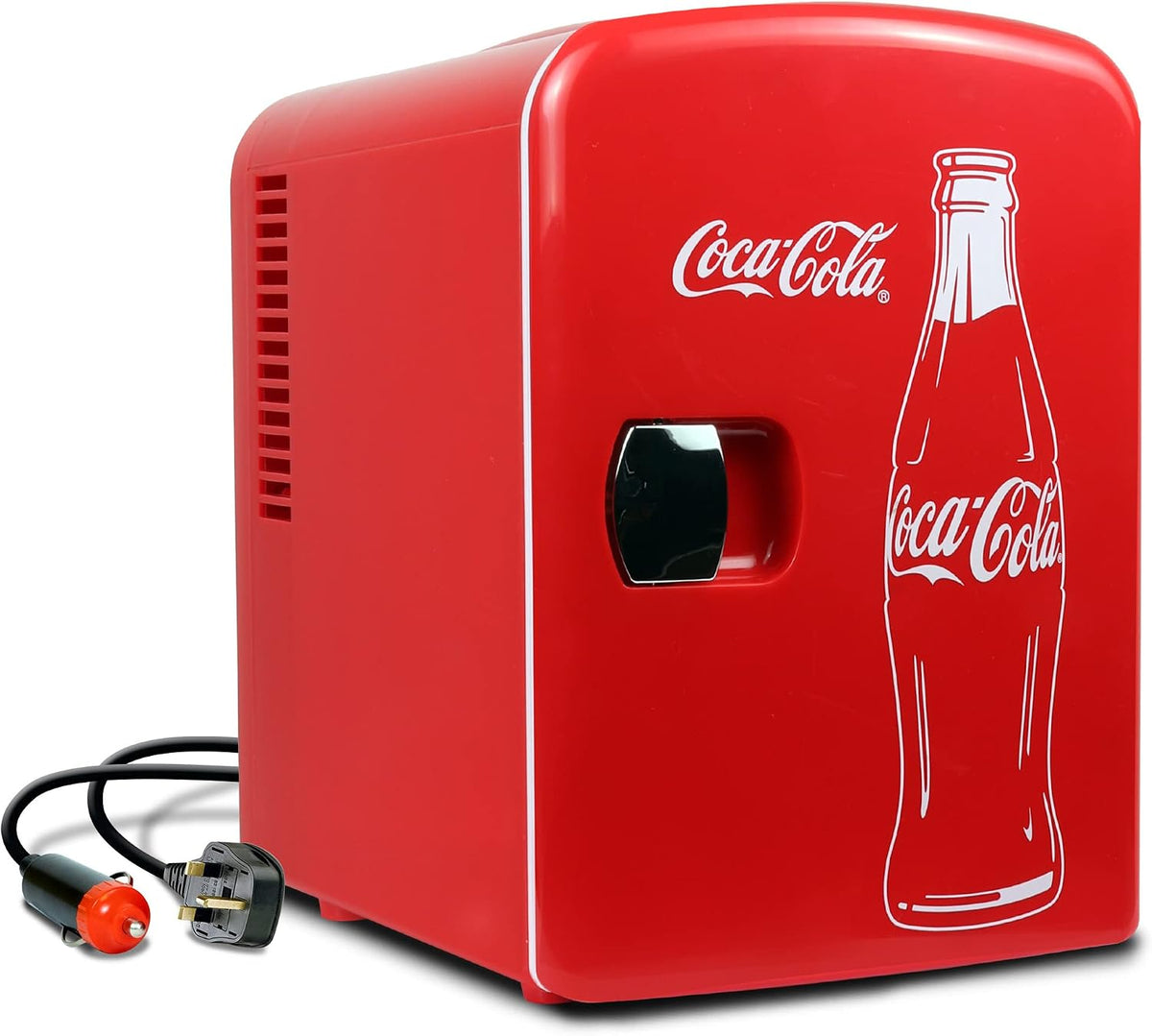 Coca-Cola 4L Mini Fridge, 6 Can, Classic Bottle Design, Red