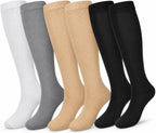 Compression Socks, (2/4/6/7 Pairs) for Men & Women 15-20 mmHg is Best for Athletics, Running, Flight Travel, Support