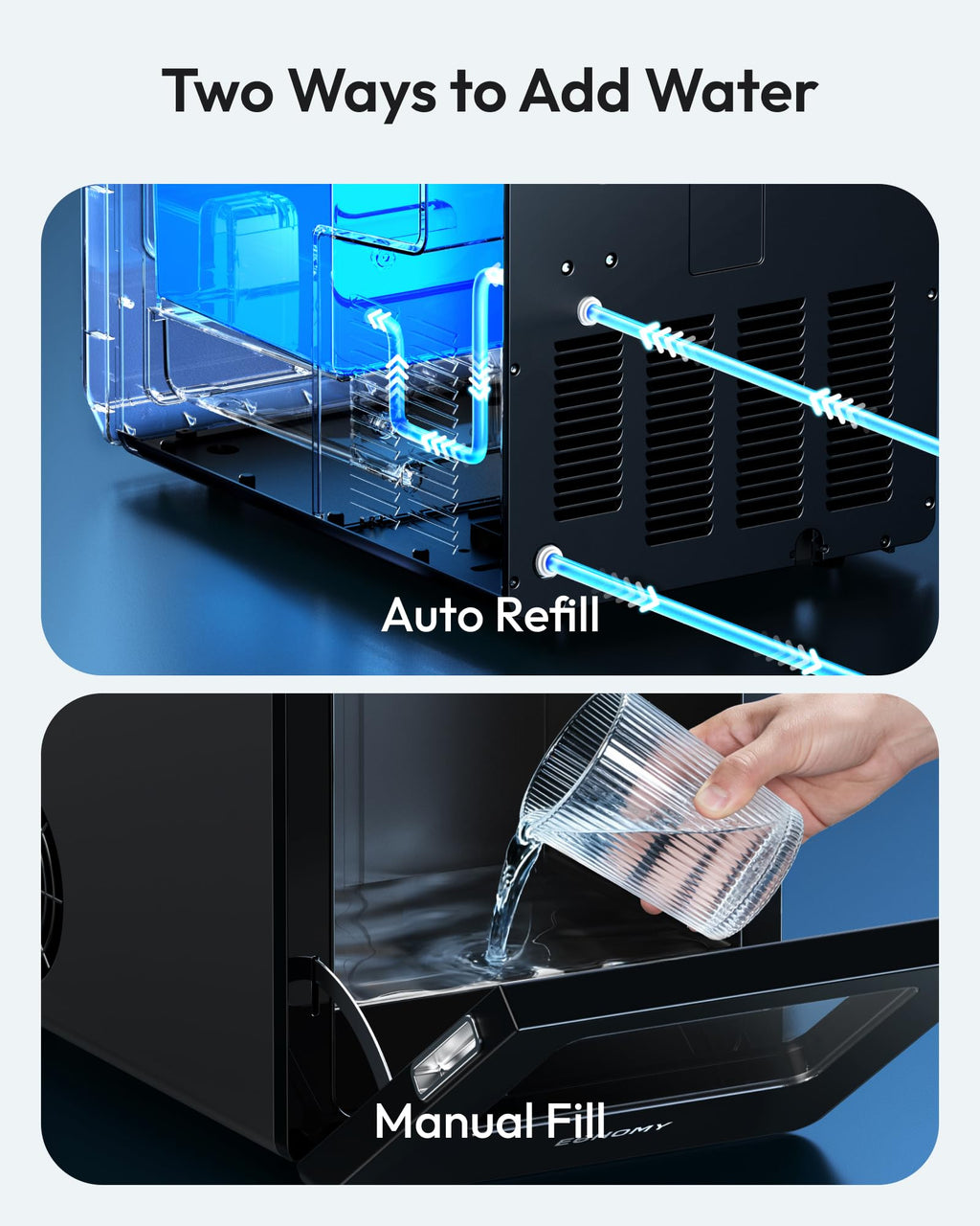 EUHOMY 2.4" Ice Ball Maker Countertop, 3Pcs Ready in 40Mins, 108Pcs/Day, Self-Cleaning Sphere Ice Maker Machine with Crystal Clear Ice, Round Ice Cube Maker for Whiskey & Bourbon