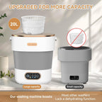 JUJOJB Portable Washing Machine, Folding 20L Mini Washer and Spin-Dryer